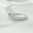Leaf Diamond 925 Sterling Silver Ring on Hand