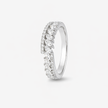 Leaf Diamond 925 Sterling Silver Ring on Hand