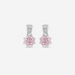 Light Pink Diamond Round Drop Earrings