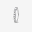 Geometric Diamond Silver Ring