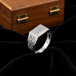 Elegant 925 Sterling Silver Ring for Men with Pavé CZ Diamonds