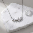 Love Heart Diamond 925 Sterling Silver Pendant Chain for Women
