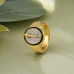 Royal Oval Cross CZ 925 Sterling Silver Ring for Men