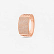 Rose Gold Square CZ 925 Sterling Silver Ring for Men