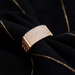 Rose Gold Square CZ 925 Sterling Silver Ring for Men