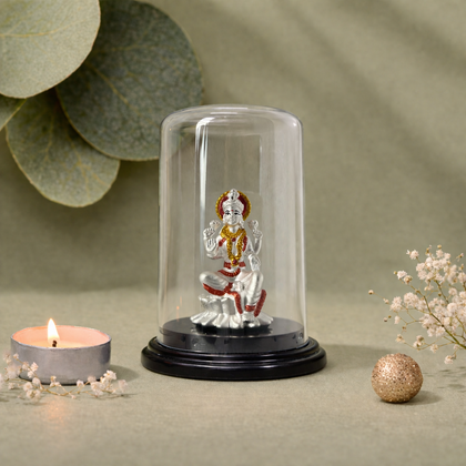 Maa Lakshmi devotional murti elegant glass dome home decor