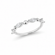 925 Sterling Silver Marquise CZ Leaf Ring for Women with Minimalist Elegant Design