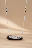 Crystal Leaf Design 925 Sterling Silver Mangalsutra for Women