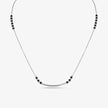 Minimal Curved Bead 925S terling Silver Mangalsutra for Women