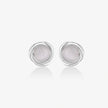 Minimal Double Loop Silver Stud Earrings