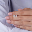 Minimal Double Loop Silver Stud Earrings