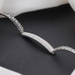 Classic Diamond Bar Silver Bracelet for Women