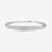 Classic Diamond Bar Silver Bracelet for Women