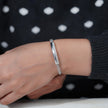 Classic Diamond Bar Silver Bracelet for Women