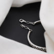 Classic Diamond Bar Silver Bracelet for Women