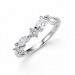 925 Sterling Silver Five Stone CZ Half Eternity Ring