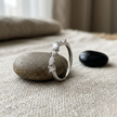 925 Sterling Silver Five Stone CZ Half Eternity Ring