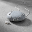 Mixed Round and Square Charm 925 Sterling Silver Chain Pendant for Women