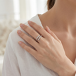 925 Sterling Silver Open Baguette CZ Ring