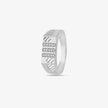 Bold Luxe Diamond CZ Rose Gold Plated 925 Sterling Silver Ring for Men