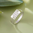 Bold Luxe Diamond CZ Rose Gold Plated 925 Sterling Silver Ring for Men