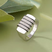 Bold Luxe Diamond CZ 925 Sterling Silver Ring for Men 