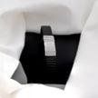 Black Rubber CZ 925 Sterling Silver Bracelet for Men