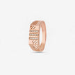 Bold Luxe Diamond CZ Rose Gold Plated 925 Sterling Silver Ring for Men
