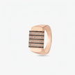 Bold Luxe Diamond CZ Rose Gold Plated 925 Sterling Silver Ring for Men 