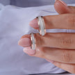 Modern Dual Finish Designer Finish 925 Sterling Silver Rose Gold Couple Band for Men