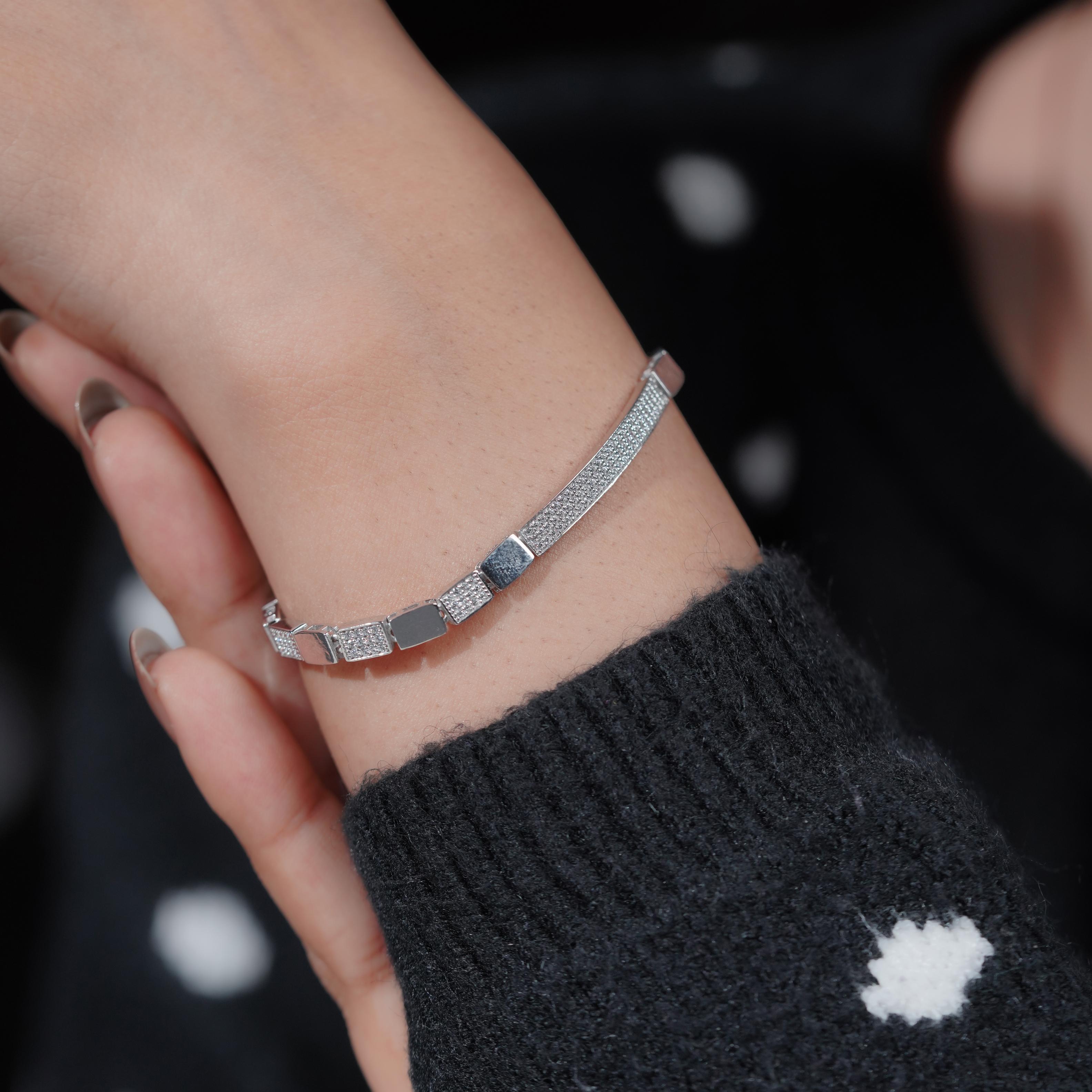 Ribbon Design Bow Grace Diamond Adjustable Bracelet for Women