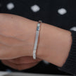 Modern Pavé Link 925 Sterling Silver Bracelet for Women