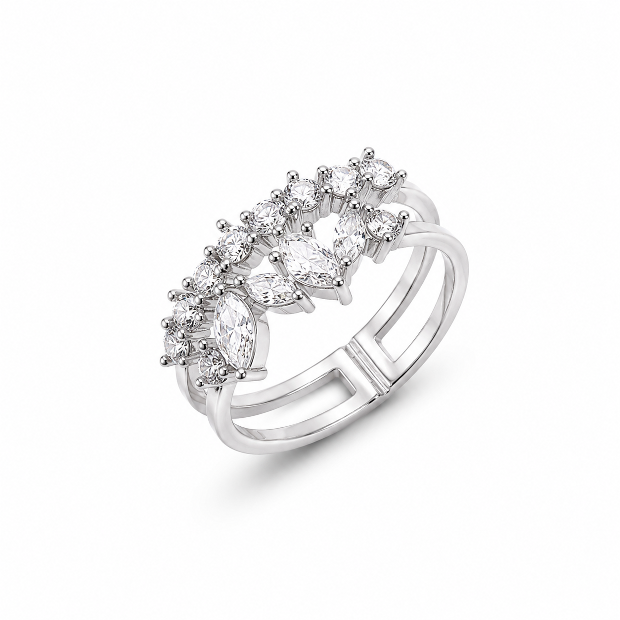 Multi Marquise Cluster CZ Ring – 925 Sterling Silver Ring for Women