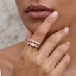 Multi Marquise Cluster CZ Ring – Rose Gold Plated 925 Sterling Silver Ring for Women