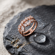 Multi Marquise Cluster CZ Ring – Rose Gold Plated 925 Sterling Silver Ring for Women