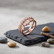 Multi Marquise Cluster CZ Ring – Rose Gold Plated 925 Sterling Silver Ring for Women