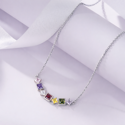 Multicolour Diamond 925 Sterling Silver Pendant Necklace for Women