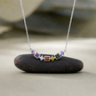 Multicolour Diamond 925 Sterling Silver Pendant Necklace for Women