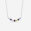 Multicolour Diamond 925 Sterling Silver Pendant Necklace for Women
