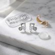 Musical Note Pear CZ Design 925 Sterling Silver Stud Earrings for Women