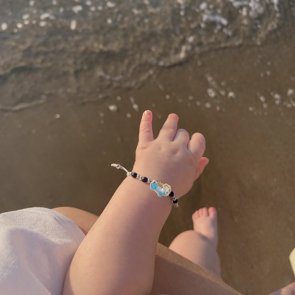 Ocean Muse Mermaid Charm 925 Sterling Silver Kid's Bracelet