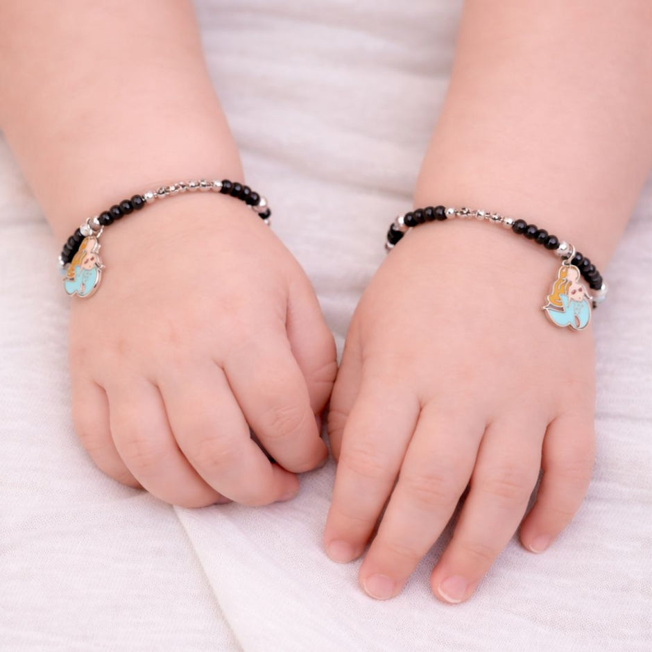 Ocean Muse Mermaid Charm 925 Sterling Silver Kid's Bracelet