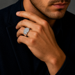 Minimalist 925 Sterling Silver Hexagon Statement Ring