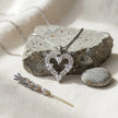 Open Heart Diamond 925 Sterling Silver Pendant Chain for Women