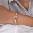 Open Circle Design 925 Sterling Silver Bracelet for Women