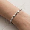 Silver 925 sterling silver heart charm bracelet for women