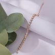 Oval Link Diamond Adjustable Rose Gold Bracelet for Women