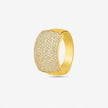Bold Luxe Diamond CZ Gold Plated 925 Sterling Silver Ring for Men