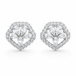 Pear Drop Floral Diamond 925 Sterling Silver Stud Earrings for Women