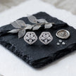 Pear Drop Floral Diamond 925 Sterling Silver Stud Earrings for Women